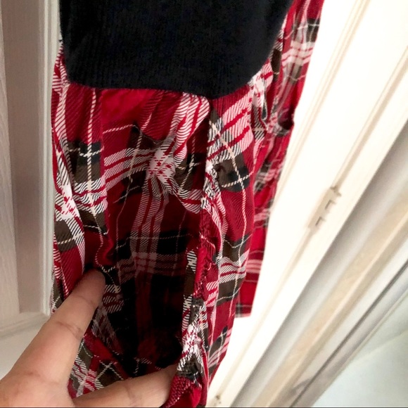 Wet Seal - red plaid A-line empire waist dress - M - Picture 2 of 7
